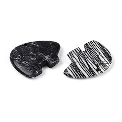 Grandi pendenti in pietra di netstone nera naturale&nbsp;G-T144-08E
