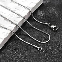 Collane a catena quadrata in acciaio inossidabile 304 anti-ossidazione&nbsp;X-NJEW-L173-005-P