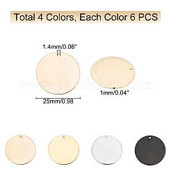 24 pendentif en acier inoxydable 304 plaqué sous vide PVD de 4 styles&nbsp;STAS-PH0003-80