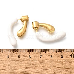 Orecchini a bottone in acciaio inossidabile 304&nbsp;EJEW-C133-04G-05