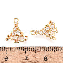 Breloques en laiton avec zircone cubique de micro pave&nbsp;KK-N263-146A-G