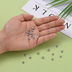 Anlaufgeschützte 5-blättrige Blume glatte Oberfläche 304 Edelstahl Perlenkappen&nbsp;STAS-R065-57