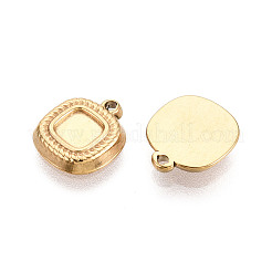 Cabochon-Fassungen für Anhänger aus Edelstahl 304&nbsp;STAS-T067-66G