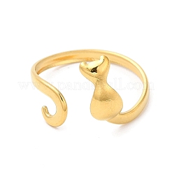 Ionenplattierung (IP) 304 Edelstahl-Manschettenfingerringe&nbsp;RJEW-L107-005G