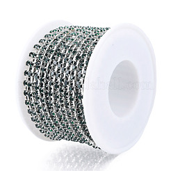Chaînes strass en laiton plaqué argent&nbsp;CHC-N020-12A-02