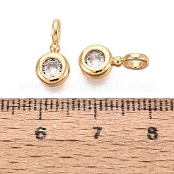 Latón micro pavimenta claro cubic zirconia encantos&nbsp;KK-N288-16G