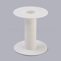 Plastic Spools, Wheel, White, 68x78mm, Hole: 21mm, Center Shaft: 74x23mm