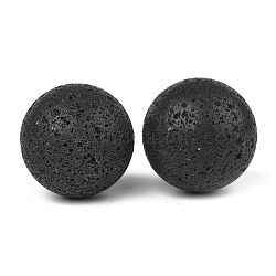 Natürliche Lavasteinperlen, kein Loch / ungekratzt, Runde, für die Herstellung von Käfiganhängern, 55.5 mm