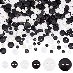 Set di bottoni piccoli in nylon e resina da 600 pz, micro pulsanti, bottoni da cucire, 6-foro, colore misto, 2mm, Foro: 4.5x1.5 mm, 0.8pcs / style