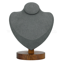 Collar de madera de display gradas, gris pizarra, 14.55x19 cm