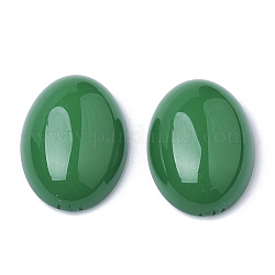 Harz Cabochons, Oval, Meergrün, 18x13x5.5 mm