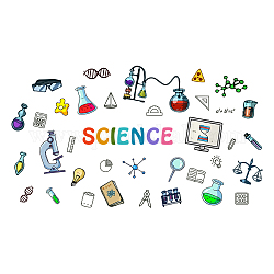SUPERDANT Science Theme Wall Sticker Experimental Tools Wall Decal and Murals Teaching Tools Laboratory Decor Wall Art Sticker Wall Decoration for Classroom Laboratory
