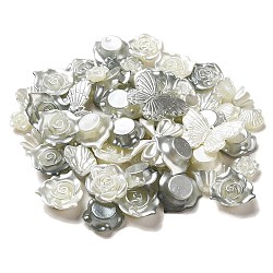 Perline acrilico opaco, forme misto, grigio, 11~23x12.5~30x2.5~10.5mm, Foro: 1~2 mm