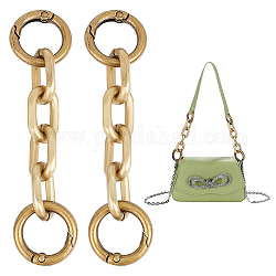 Prolunga per tracolla per borsa con maglie a catena incrociata in alluminio, con anelli per cancelli a molla, per gli accessori di sostituzione della cinghia della borsa, bronzo antico, 9.7x2.4x1.4cm