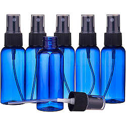 Benecreat 20 paquete de 50 ml azul atomizador de niebla fina botellas de aerosol botella de viaje de plástico vacía para artículos de tocador aceites esenciales cosméticos