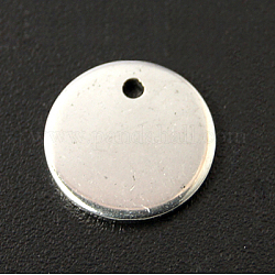 304 pendente in acciaio inossidabile con etichetta con pendenti vuoti, rotondo e piatto, 20x0.6mm