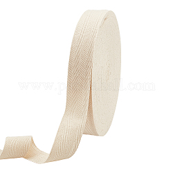 Cotton Cotton Twill Tape Ribbons, Herringbone Ribbons, for Home Decoration, Wrapping Gifts & DIY Crafts Decoration, Antique White, 35mm