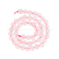 Nbeads 5 fili circa 410 pezzi di perle di quarzo rosa naturale, Perline di pietra rotonde lisce da 4 mm, perline di pietre preziose sciolte, perline distanziatrici per la creazione di gioielli, braccialetti, collane fai da te