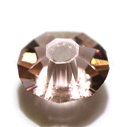 Imitation österreichischen Kristallperlen, Klasse aaa, facettiert, Flachrund, Licht Lachs, 6x3.5 mm, Bohrung: 0.7~0.9 mm