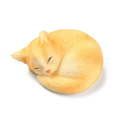 Decorazioni per esposizione di gatti in resina, per la decorazione dell'auto desktop, arancione, 27x36x18.5mm
