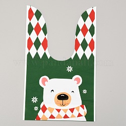 Plastiktüten zum Thema Weihnachten, für weihnachtsfeier süßigkeiten snack geschenkverzierungen, Farbig, 22.6x13.5 cm, 50 Stück / Beutel