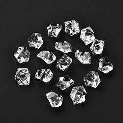 Irregular-shape Acrylic Rhinestone, Artificial Ice Gems for Vase Fillers Home Decorations, Clear, 21x16x13.5~14mm, about 600pcs/kg