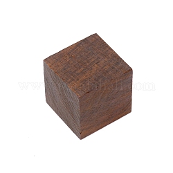Blocchi di costruzione fai da te per bambini in legno di pino, per l'apprendimento e l'educazione dei giocattoli, quadrato, marrone noce di cocco, 3~3.1x3~3.1x3~3.05cm