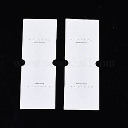 Tarjetas de la exhibición de la joya de cartón, etiquetas colgantes de joyería, blanco, 14x5x0.04 cm