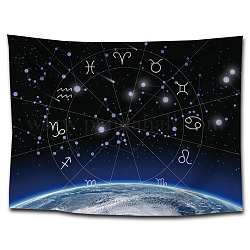 Décoration de bannière en polyester, décors de photographie, rectangle, Motif de constellation, 1500x2000mm
