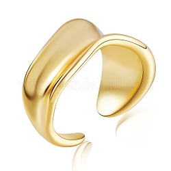 925 открытое кольцо-манжета из стерлингового серебра для женщин, золотые, размер США 4 1/4 (15 мм)