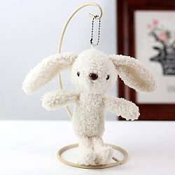 Decorazioni di pendenti di coniglio giocattolo di peluche di simulazione di peluche di cotone pp del fumetto, per regalo per ragazze e ragazzi, bianco, 220mm