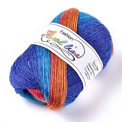 Wool Knitting Yarn, Segment Dyed, Crochet Yarn, Colorful, 1mm, about 400m/roll