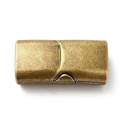 Placcatura ionica (ip) 304 chiusure magnetiche a scorrimento in acciaio inossidabile, rettangolo, bronzo antico, 24.5x12x7.5mm, Foro: 10.5x5 mm