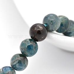 Natürlichen Apatit runde Perlen-Stränge, 6 mm, Bohrung: 1 mm, ca. 31 Stk. / Strang, 7.6 Zoll