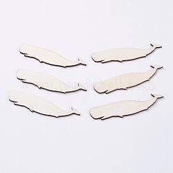 Древесины кабошонов, кит, бланшированный миндаль, 9.4x2.3x0.25 см