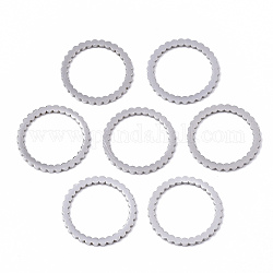 201 anelli di collegamento in acciaio inox, Taglio laser, anello, colore acciaio inossidabile, 15x1mm, diametro interno: 12mm