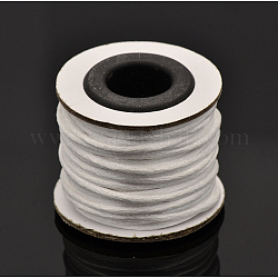 Cordons fil de nylon tressé rond de fabrication de noeuds chinois de macrame rattail, cordon de satin, gainsboro, 2mm, environ 10.93 yards (10 m)/rouleau