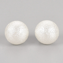 Abalorios de acrílico de la perla de imitación, sin perforar / sin orificio, estilo mate, redondo, blanco cremoso, 2.5~3mm