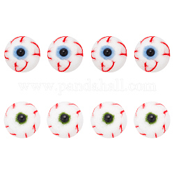 Gomakerer 8 шт. 2 цвета шерстяной фетр ремесло налитые кровью глазные яблоки, принадлежности для изготовления аксессуаров для кукол, круглые, разноцветные, 28~32x28~29 мм, 4 шт / цвет