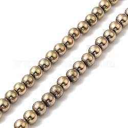 Electroplate Synthetic Magnetic Hematite Beads Strands, Round, Antique Bronze Plated, 5mm, Hole: 0.8mm, about 84~87pcs/strand, 16.14~16.96''(41~43cm)