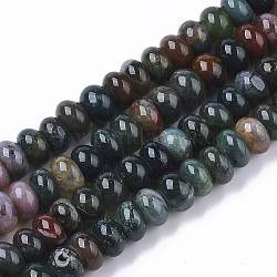 Natur Indien Achat Perlen Stränge, Rondell, 8x5~6 mm, Bohrung: 0.8 mm, ca. 77~80 Stk. / Strang, 15.35~15.74 Zoll (39~40 cm)