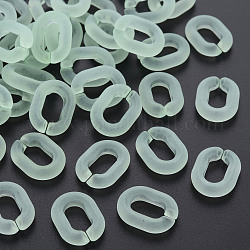 Anneaux de liaison acryliques transparents, connecteurs à liaison rapide, mat, ovale, miellat, 19.5x15x5mm, diamètre intérieur : 6x11 mm