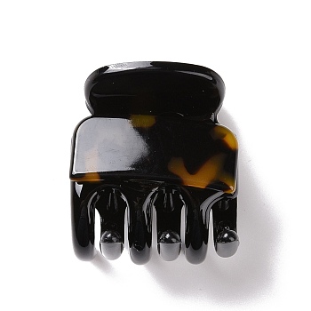 ポリ塩化ビニールのプラスチック爪のヘアー クリップ  女性の女の子のためのヘアアクセサリー  ブラック  40x35x29mm PHAR-C010-01D