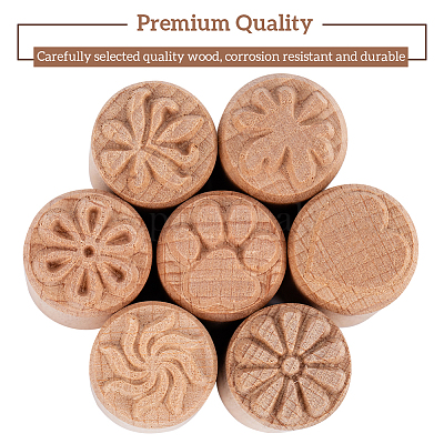  OLYCRAFT 7PCS 2x0.8 Inch Wood Pottery Tools Stamps Clay Stamps  Column Wooden Stamps Natural Wood Stamps with Mixed Patterns Round Pottery  Stamps Wooden Pottery Stamp for Clay and Ceramic : Arts