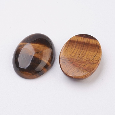Cabochon a coda piatta con occhio di tigre naturale&nbsp;G-G741-22x30mm-01-1