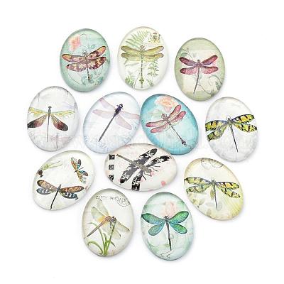 Cabochon in vetro flatback&nbsp;GGLA-S034-25x18-007-1