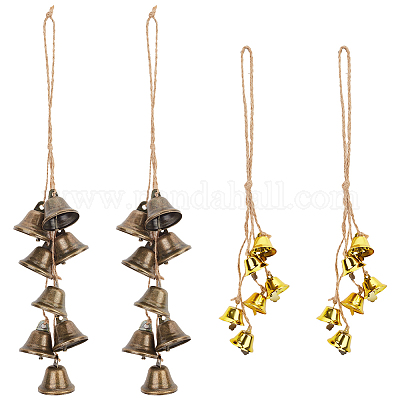 Wholesale OLYCRAFT 4Pcs 2 Style Witch Bells for Door Witch Hanging Bells  Witch Wind Chimes Door Knob Hanger Home Protection Bells Witchcraft  Supplies for Boho Home Decor Witchcraft Decor - Antique Bronze