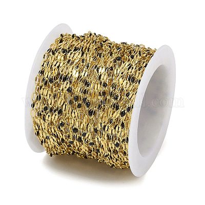 Catene in ottone placcate a cremagliera&nbsp;AJEW-Q153-02G-02-1