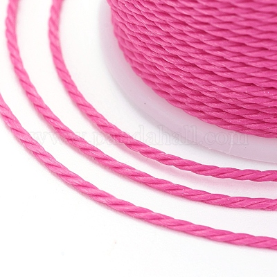 Cordon rond en polyester ciré&nbsp;X-YC-G006-01-1.0mm-19-1