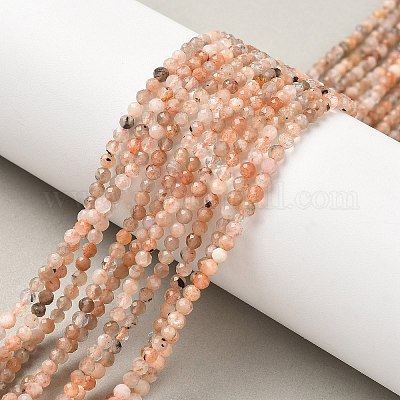 Natürliche Pfirsichmondstein Perlen Stränge&nbsp;X-G-J400-E16-02-3MM-A-1